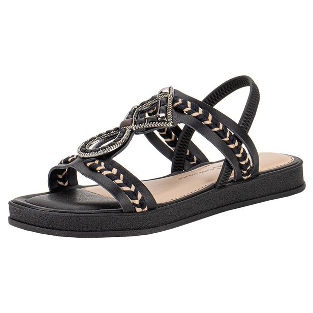 Sandália Feminina Flat Dakota Y7971 PRETO 34