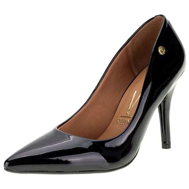 Scarpin Feminino Salto Fino Vizzano 11841101 VERNIZ/PRETO 35
