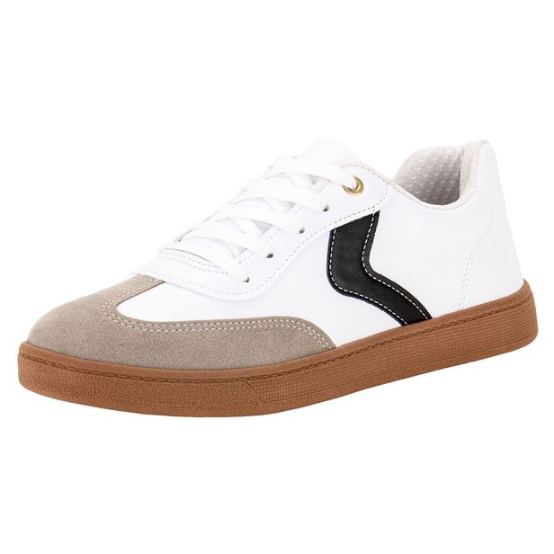 Tênis Feminino Casual Beira Rio 4313103 BRANCO/BEGE 34