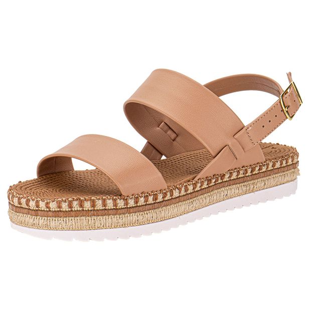 Sandália Feminina Flat Moleca 5447518 SALMÃO 34