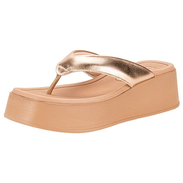 Tamanco Feminino Anabela Beira Rio 8530100 BRONZE 36