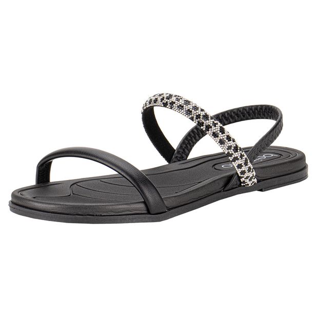 Sandália Feminina Flat Beira Rio 8507103 PRETO 36