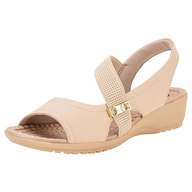 Sandália Feminina Flat Campesi CP081 BEGE 36