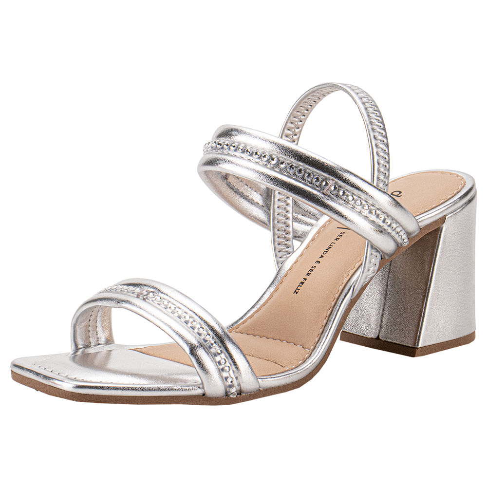 Salto Grosso Comprar Sandalia Prata Sandalia Dakota Prata Salto