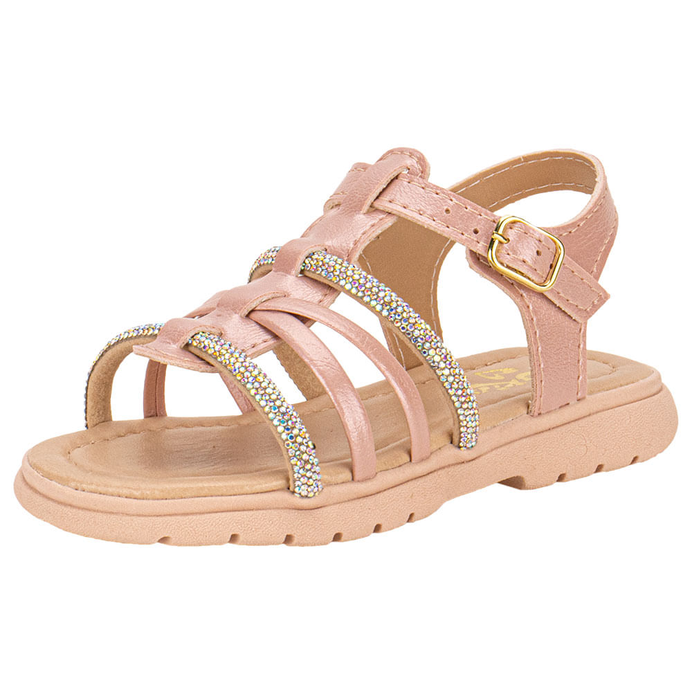 Sandália Infantil Feminina Lily Kids 10162 ROSA cloviscalcados
