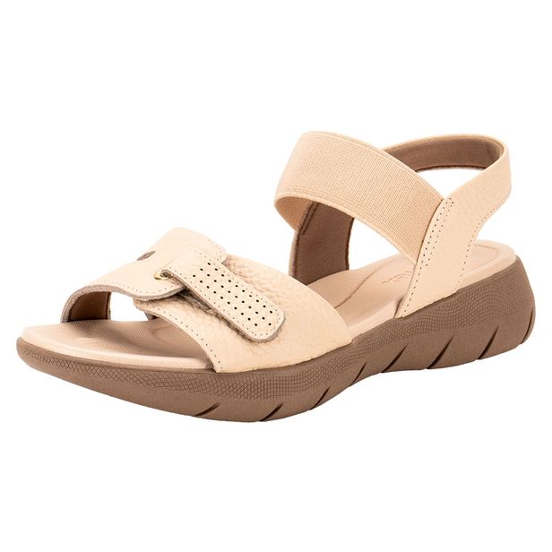 Sandália Feminina Flat Usaflex AL1402 BEGE 34