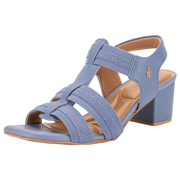 Sandália Feminina Salto Grosso Usaflex MA0505 AZUL 34