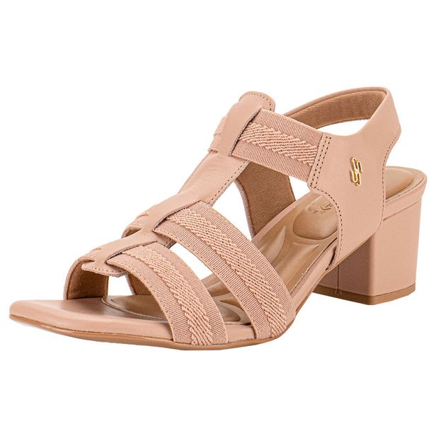 Sandália Feminina Salto Grosso Usaflex MA0505 ROSA 35