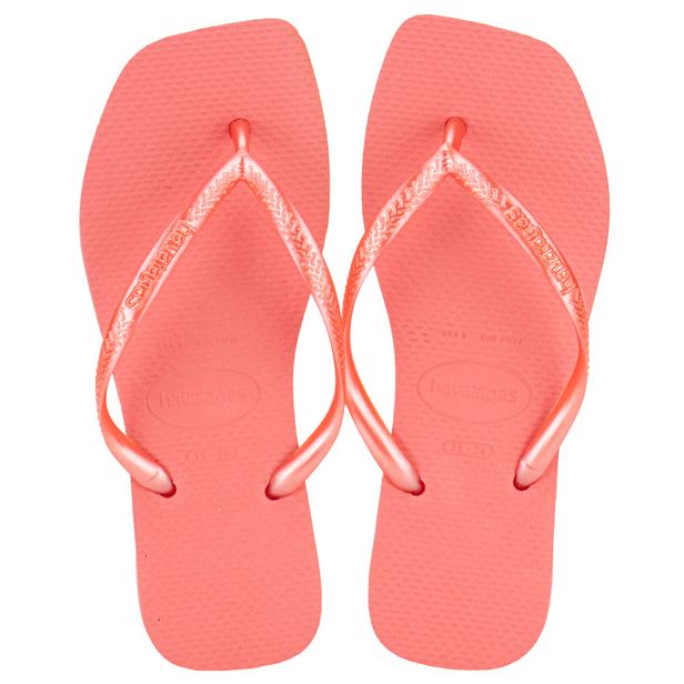 Chinelo Feminino Slim Square Havaianas - 4148301 CORAL 33/34