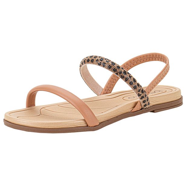 Sandália Feminina Flat Beira Rio 8507103 BRONZE 38