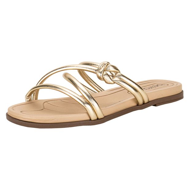 Tamanco Feminino Flat Beira Rio 8507112 OURO 34