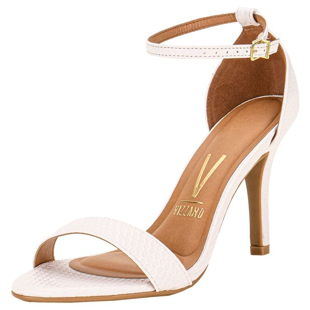 Sandália Feminina Salto Fino Vizzano 6249452 BRANCO 34