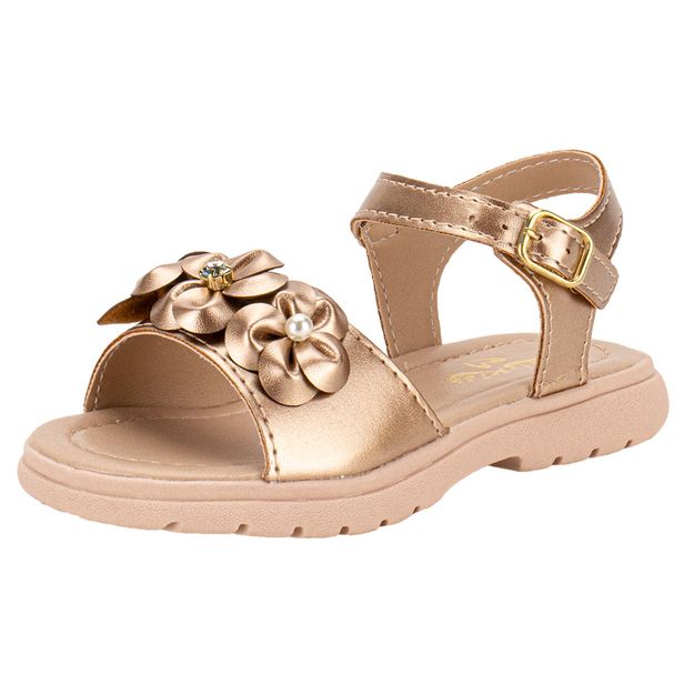 Sandália Infantil Feminina Lily Kids 10168 BRONZE 21