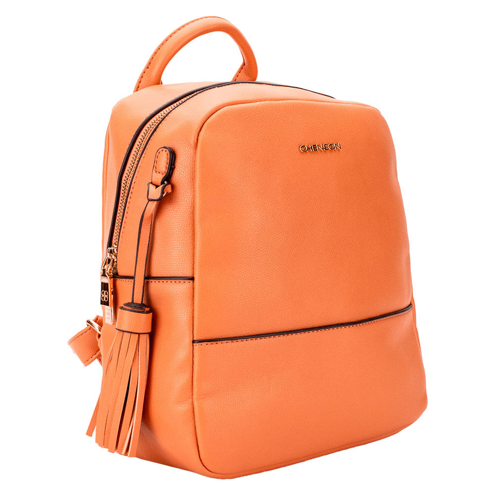 Mochila Feminina Chenson CG84291 LARANJA - cloviscalcados