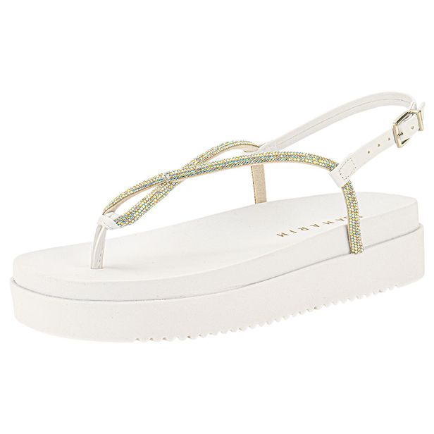 Sandália Feminina Flat Ramarim 2442104 BRANCO 34