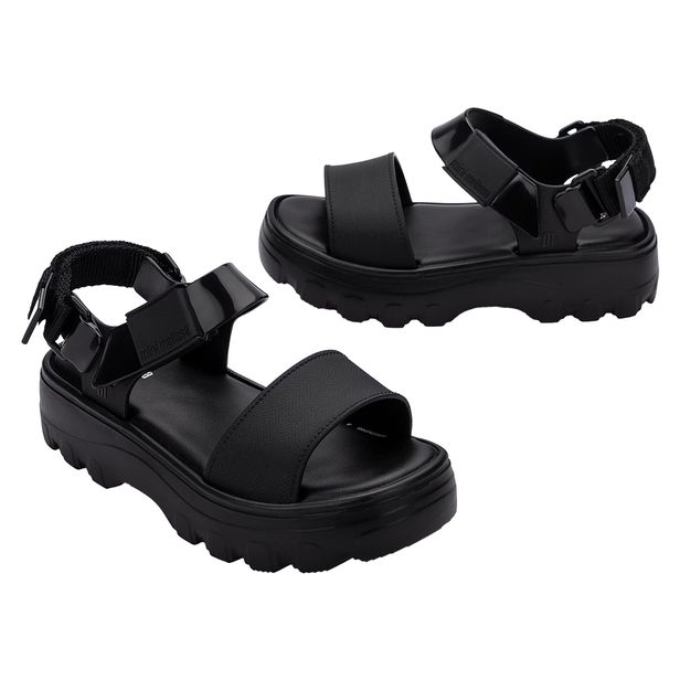 Mini Melissa Kick Off Sandal Infantil 35692 PRETO 26/27