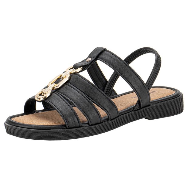 Sandália Feminina Flat Mississipi MC103 PRETO 34