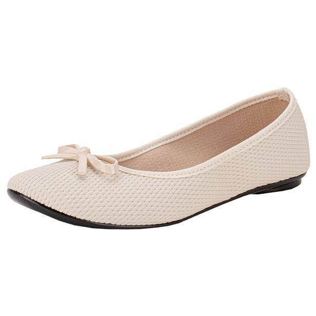 Sapatilha Feminina Flat Moleca 5726115 MARFIM 34