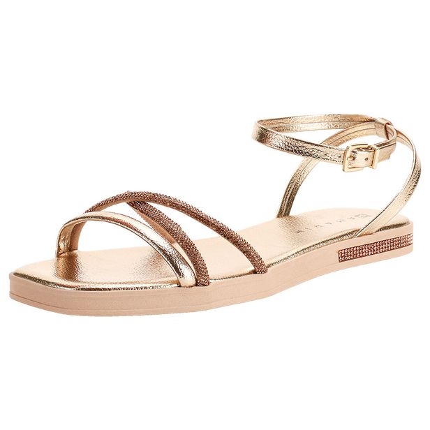 Sandália Feminina Flat Ramarim 249105 OURO 34