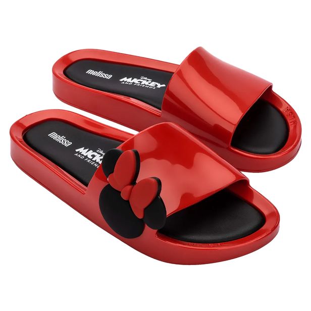 Melissa Beach Slide + Mickey and Friends IV 33759 VERMELHO 35