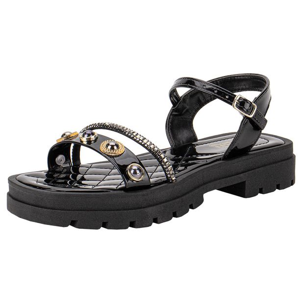 Sandália Infantil Feminina NilQi 3056 PRETO 28