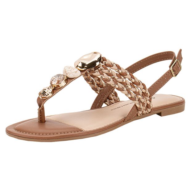 Sandália Feminina Flat Dakota Y7991 CARAMELO 35