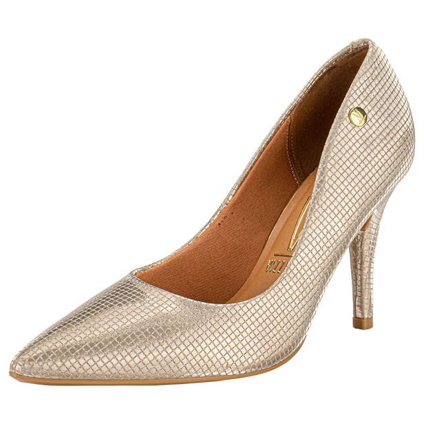 Scarpin Feminino Salto Alto Vizzano 11841501 OURO 34