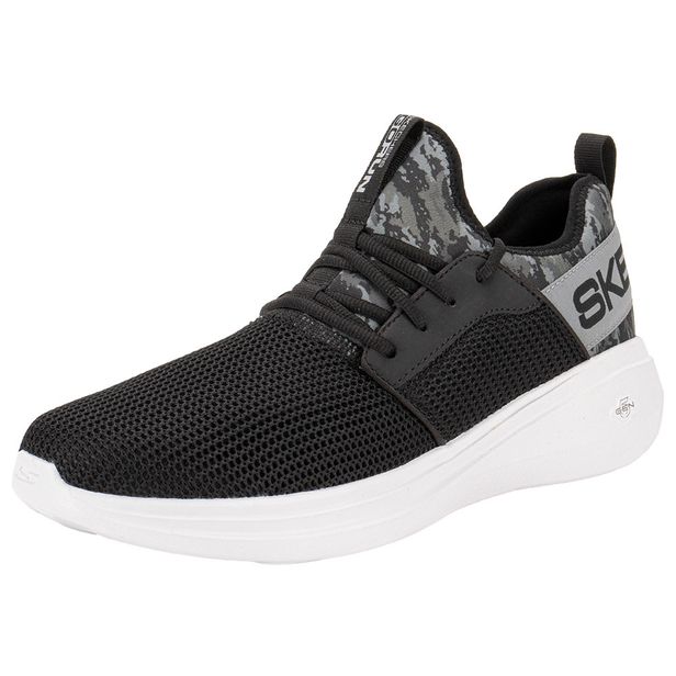 Tênis Masculino Go Run Fast Valor Skechers - 5551038 PRETO/CINZA 43