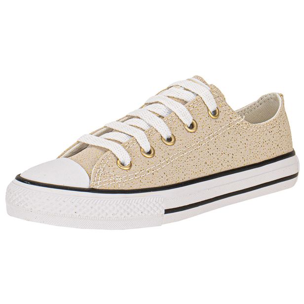 Tênis Infantil Chuck Taylor Converse All Star CK1188 BEGE/OURO 29