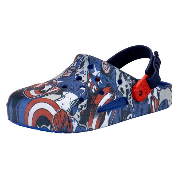 Clog Infantil Masculino Marvel Print Grendene Kids 23146 AZUL/VERMELHO 25