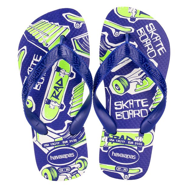 Chinelo Infantil Masculino Athletic Havaianas CL21 AZUL/BRANCO 27/28