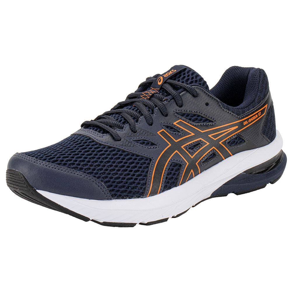 Tenis Masculino Gel Shogun St Asics 1201B041 AZUL LARANJA cloviscalcados