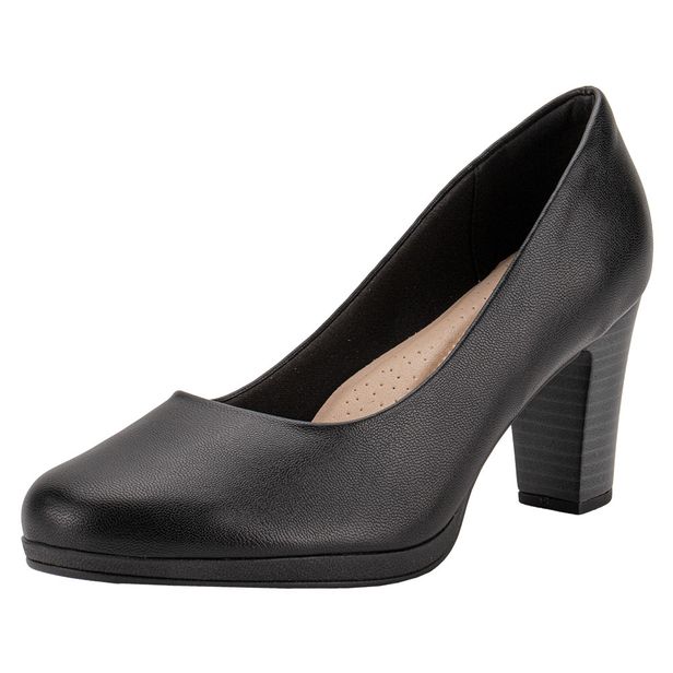 Sapato Feminino Salto Grosso Piccadilly 130196 PRETO 33