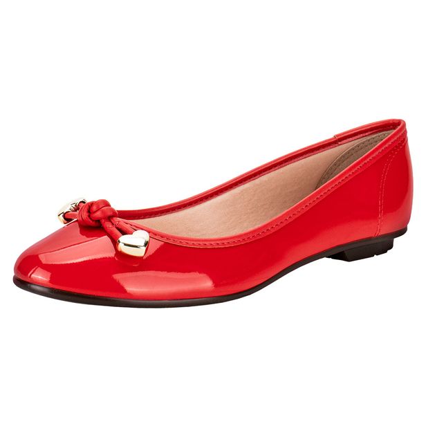 Sapatilha Feminina Flat Moleca 50271476 VERMELHO 34