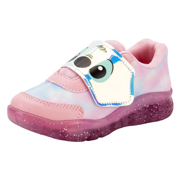 Tênis Infantil Feminino Led Minipé MP2410P ROSA 23