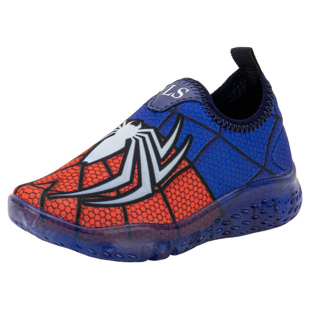 Tênis Infantil Masculino Led Minipé MP2424 AZUL/VERMELHO 24