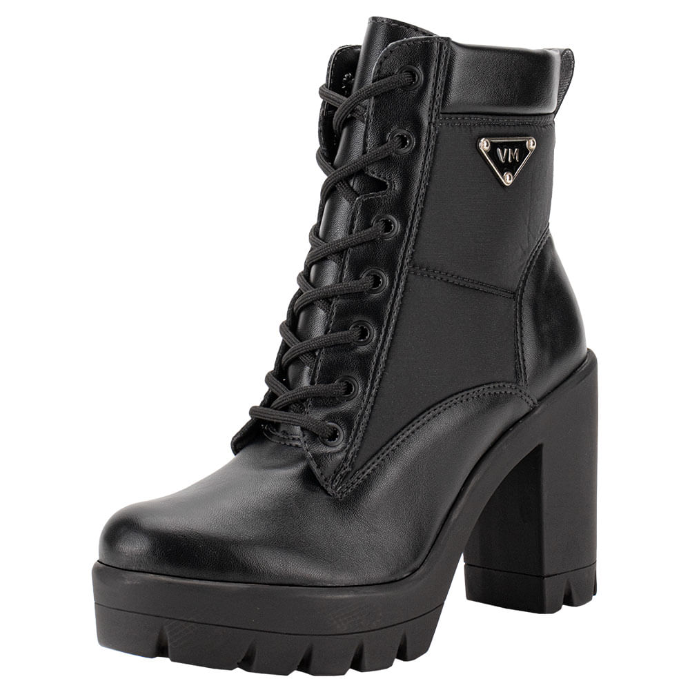 Bota Feminina Coturno Via Marte 23803 PRETO 34