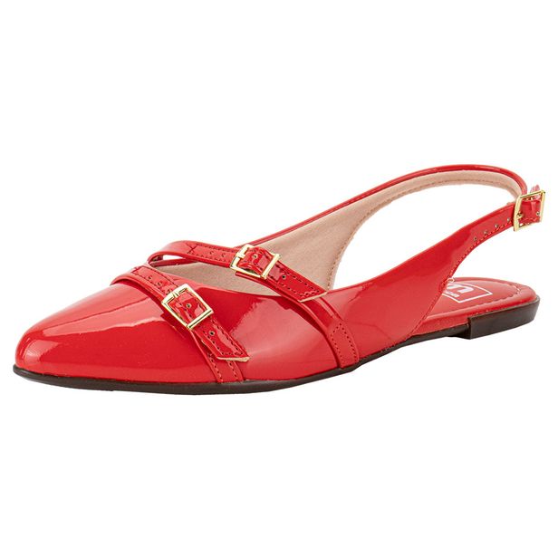 Sapato Feminino Mule Moleca 5444332 VERMELHO 35