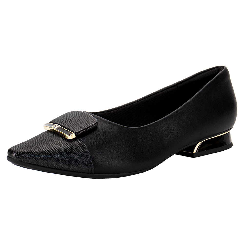 Sapato Feminino Salto Grosso Piccadilly 279034 PRETO cloviscalcados