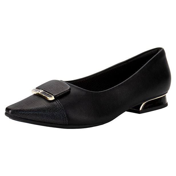 Sapato Feminino Salto Grosso Piccadilly 279034 PRETO 34