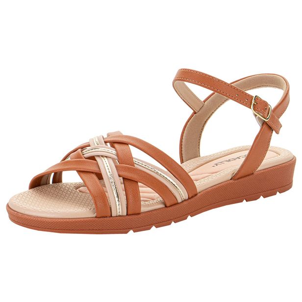 Sandália Feminina Flat Piccadilly - 410026 CARAMELO 34