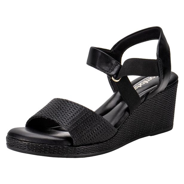 Sandália Feminina Anabela ComfortFlex 2473402 PRETO 34