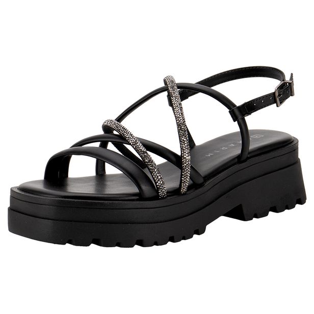 Sandália Feminina Salto Grosso Ramarim 2438203 PRETO 38