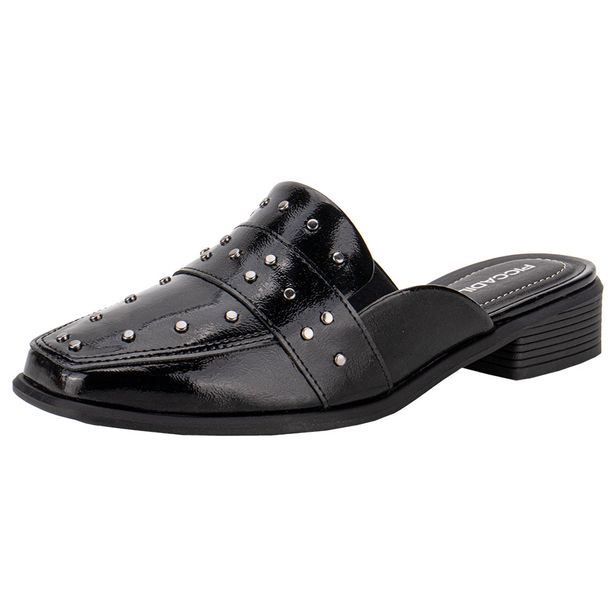 Sapato Feminino Mule Piccadilly 662001 VERNIZ/PRETO 34