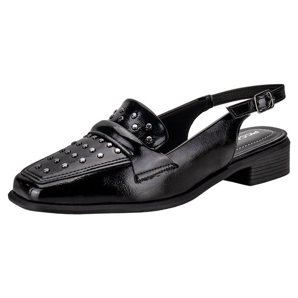 Sapato Feminino Salto Grosso Piccadilly 662003 VERNIZ/PRETO 35