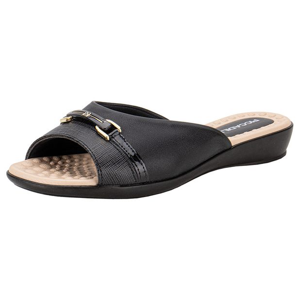 Tamanco Feminino Flat Piccadilly 500375 PRETO 34