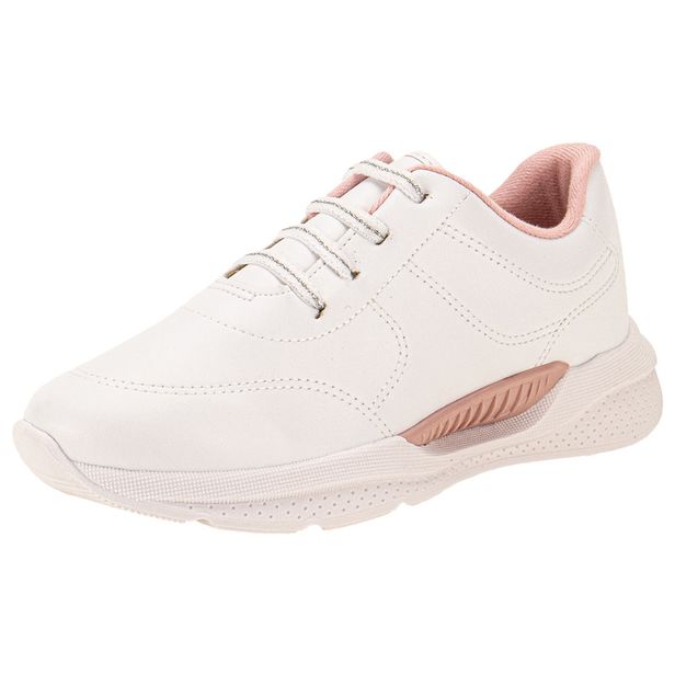 Tênis Infantil Feminino Molekinha 2573102 BRANCO/ROSA 31