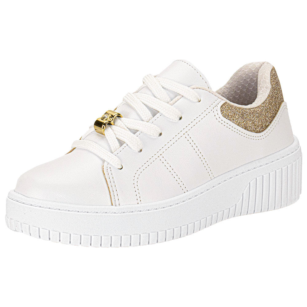 Polo Urban Sapatenis Feminino Dourado Tênis Feminino Casual Beira