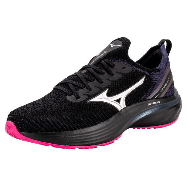 Tênis Feminino Glow 2 Mizuno 101121121 PRETO/ROSA 34