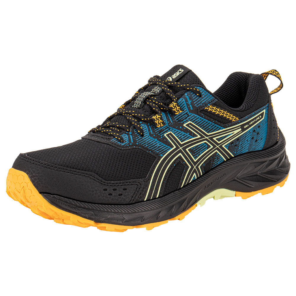 Tênis Masculino Gel Venture 9 Asics - 1011B486 PRETO/LARANJA